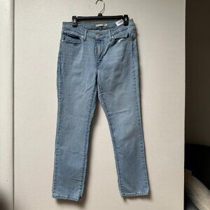 LEVIS Classic Straight Jeans Light Wash Stretch Denim Women's Size 10